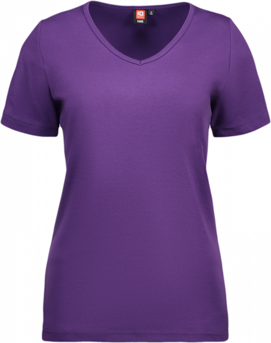 ID - Interlock Dame T-Shirt V-Hals - Lilla