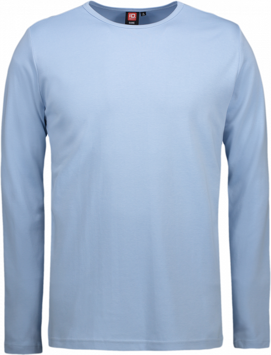 ID - Mens' Interlock T-Shirt Long-Sleeved - Jasnoniebieski