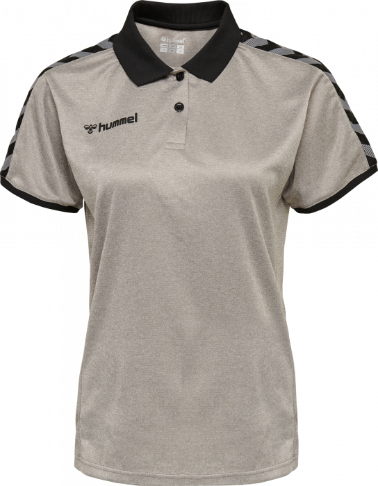 Hummel - Authentic Woman Functional Polo - Grey Melange & negro