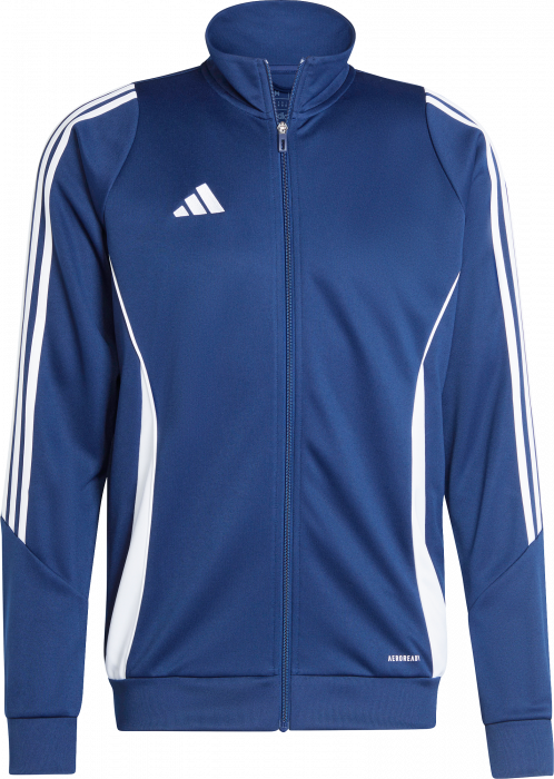 Adidas - Tiro 24 Træningstrøje Med Lynlås - Team Navy Blue & hvid