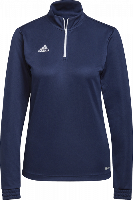 Adidas - Entrada 22 Træning Top With Half Zip Woman - Marineblauw