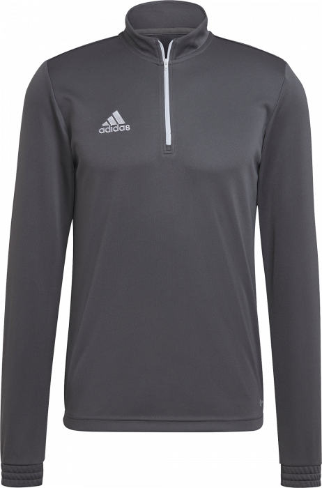 Adidas - Entrada 22 Træning Top With Half Zip Jr - Grey four & bianco