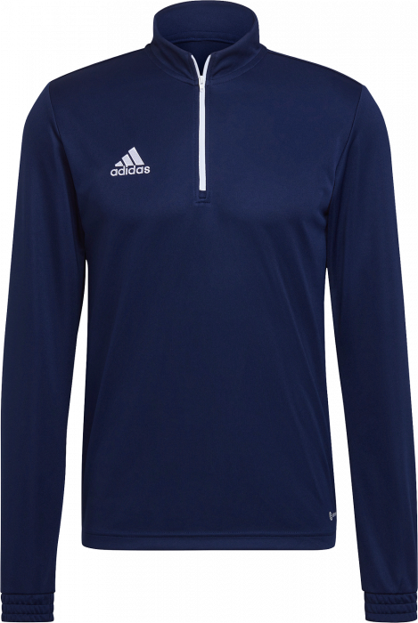 Adidas - Entrada 22 Træningstrøje Med Halv Lynlås - Navy blue 2 & hvid