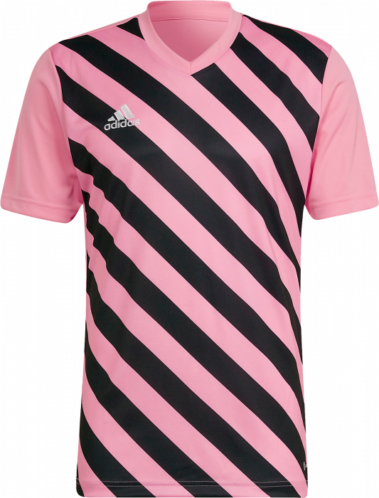 Adidas - Entrada 22 Stripet Jersey - Semi Pink Glow & noir