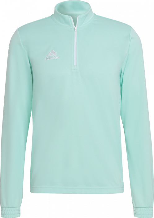 Adidas - Entrada 22 Træning Top With Half Zip - Clear Mint & weiß