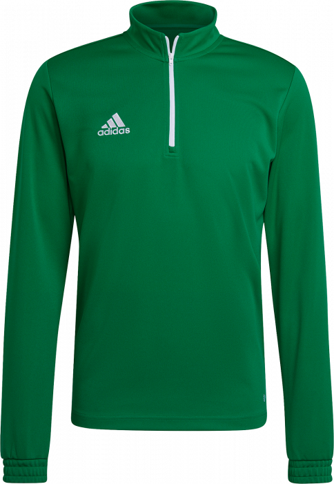 Adidas - Entrada 22 Træning Top With Half Zip Jr - Team green & weiß