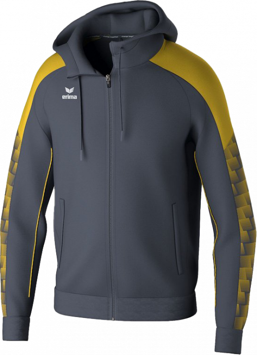 Erima - Evo Star Training Jacket With Hood - Slate Grey & amarillo