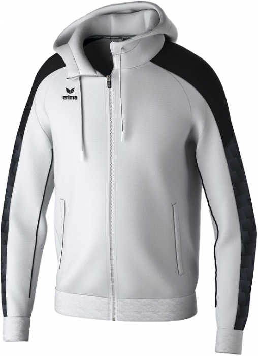 Erima - Evo Star Training Jacket With Hood - Blanco & negro