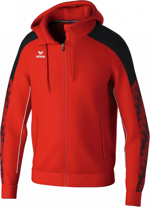 Erima - Evo Star Training Jacket With Hood - Red & black