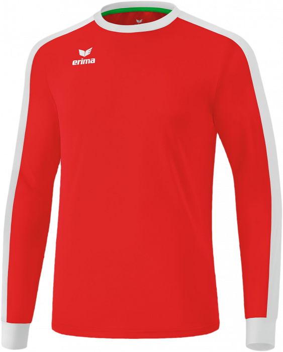 Erima - Retro Star Longsleeve Jersey - Ruby Red & blanc