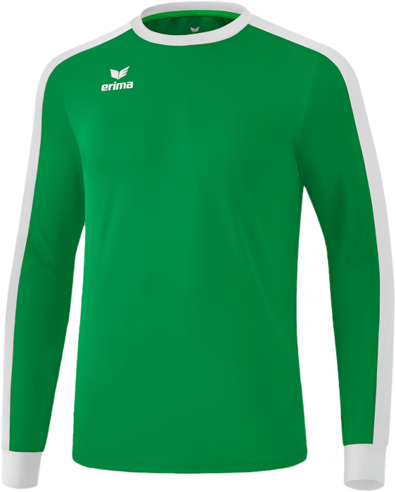 Erima - Retro Star Longsleeve Jersey - Emerald & blanc