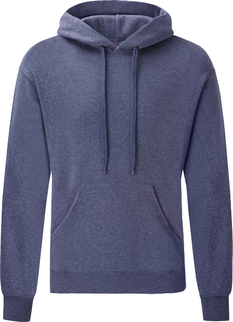 Fruit of the loom - Klassisk Hoodie - Heather Navy