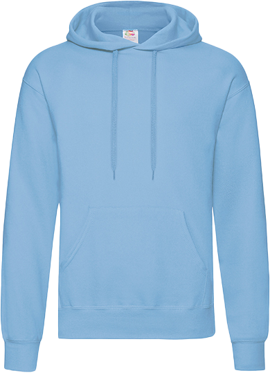 Fruit of the loom - Klassisk Hoodie - Sky Blue