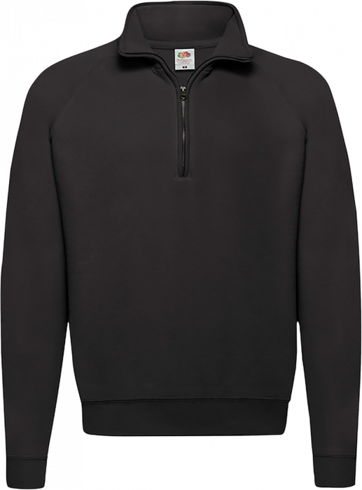 Fruit of the loom - Classic Zip Neck Sweat - Noir