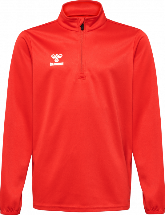 Hummel - Essential Training Sweat With Half Zip Kids - True Red