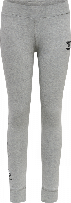 Hummel - Move Grid Cotton Tights Kids - Grey Melange