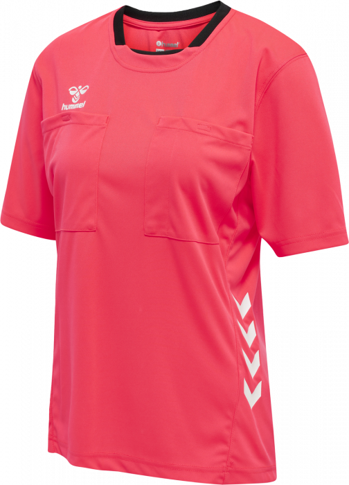 Hummel - Chevron Dommertrøje Kortærmet Dame - Pink Glo