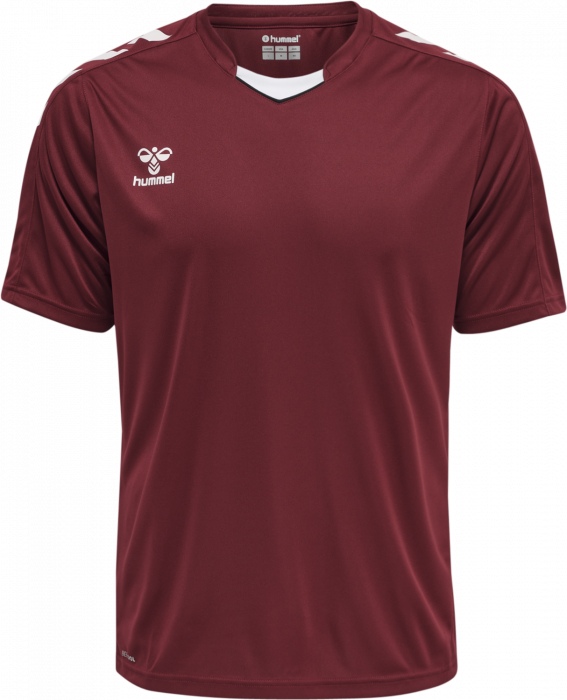 Hummel - Core Xk Poly Jersey - Maroon & branco