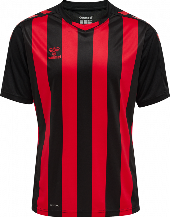 Hummel - Core Xk Striped Jersey Jr - Svart & true red