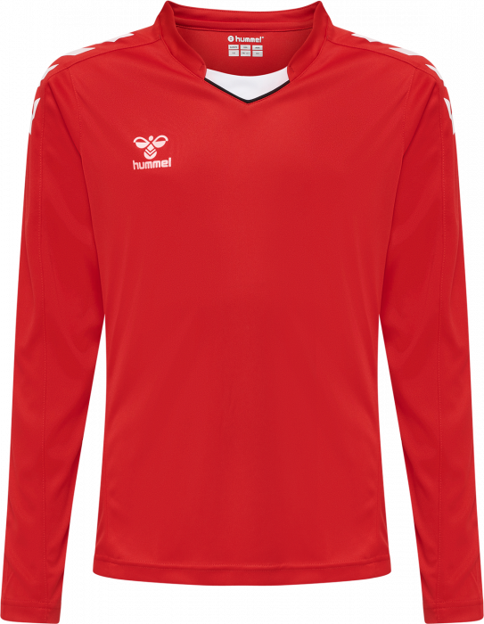 Hummel - Core Xk Poly Jersey Long Jr - True Red & blanc