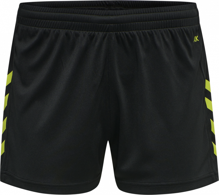 Hummel - Core Xk Poly Shorts Women - Preto & lime