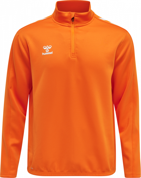 Hummel - Core Xk Half Zip Sweater - Orange & white