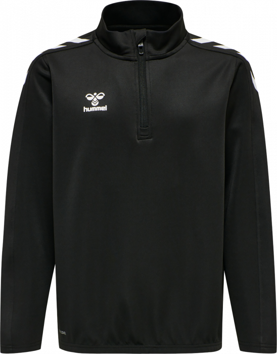 Hummel - Core Xk Half Zip Sweater Jr - Zwart & wit