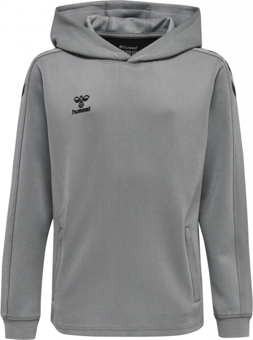 Hummel - Core Xk Hoodie Kids - Grey Melange & black