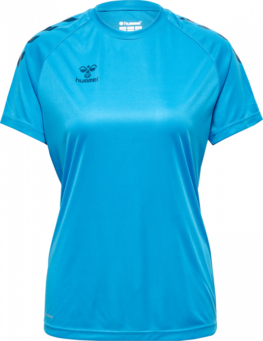 Hummel - Core Xk Poly T-Shirt Women - Blue danube & nero