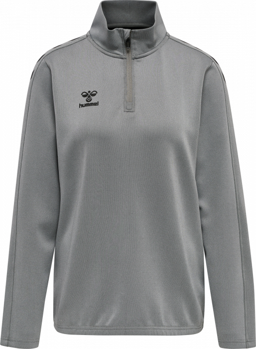 Hummel - Core Xk Half Zip Sweater Women - Grey Melange & svart