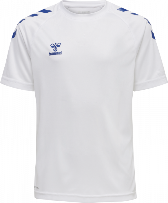 Hummel - Core Xk Poly T-Shirt Jr - Blanco & true blue