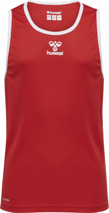 Hummel - Core Xk Basket Jersey Jr - True Red & blanco