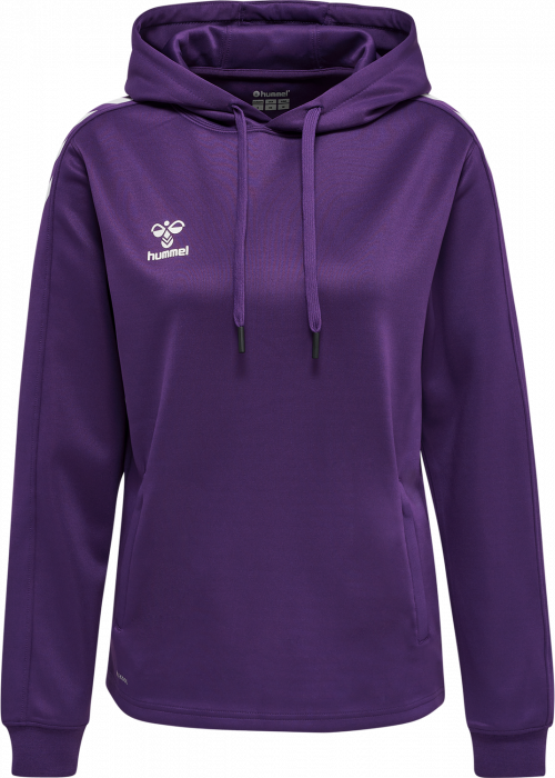 Hummel - Core Xk Poly Hoodie Women - Purple Reign & bianco