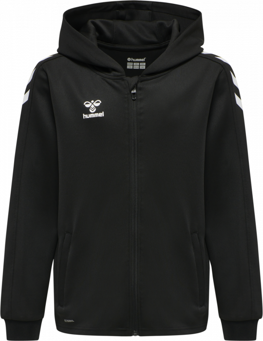 Hummel - Core Xk Poly Hoodie With Zipper Jr - Schwarz & weiß