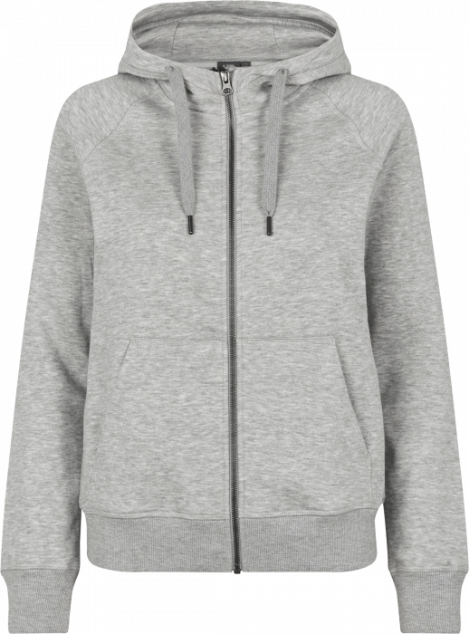 ID - Hoodie W. Zip  (Woman) - Lys Grå Melange