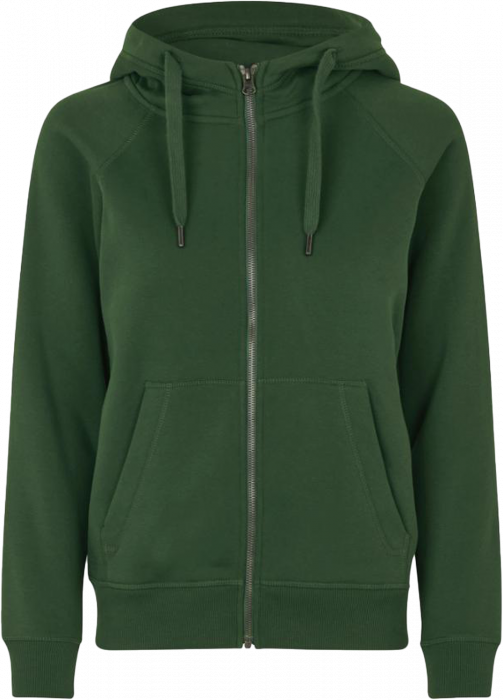 ID - Hoodie W. Zip  (Woman) - Bottle Green