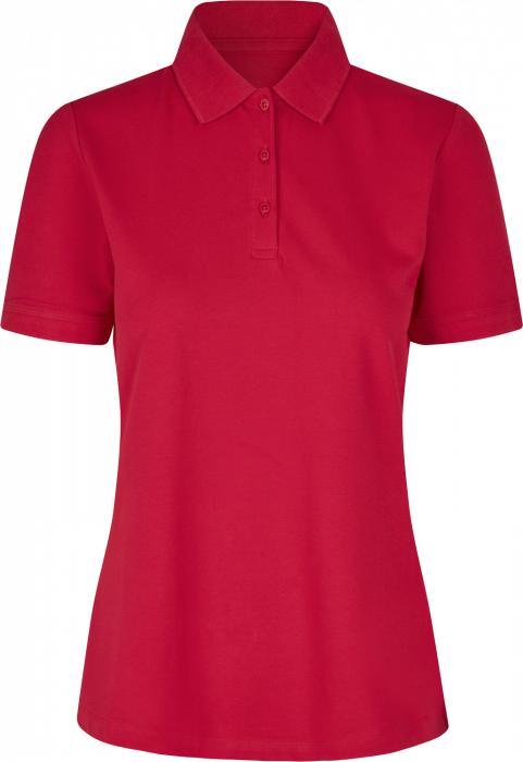 ID - Organic Poloshirt Women - Rojo