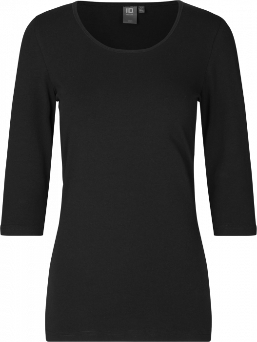 ID - Stretch T-Shirt 3/4 Sleeves - Zwart