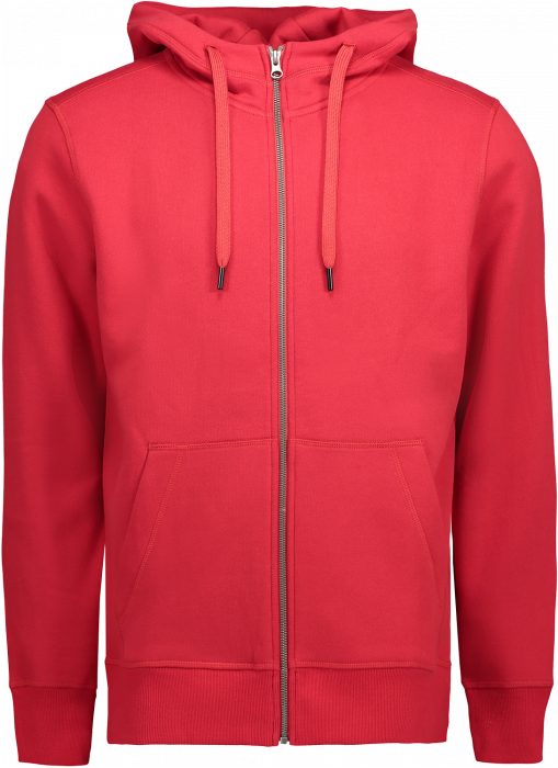 ID - Hoodie W. Zip  (Mens) - Red