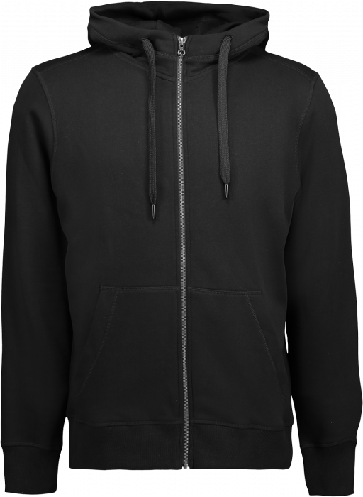 ID - Hoodie W. Zip  (Mens) - Czarny