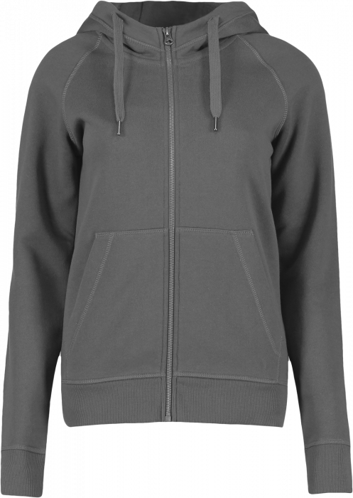 ID - Hoodie W. Zip  (Woman) - Silver Grey