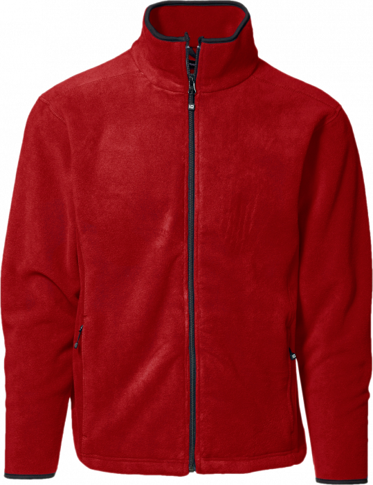 ID - Micro Fleece Cardigan Men - Rosso