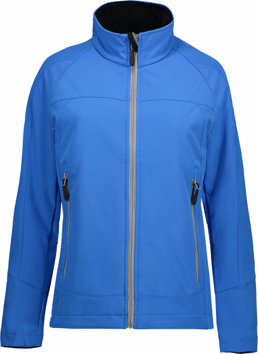 ID - Softshell Jacket Women - Blue Cobolt & gris