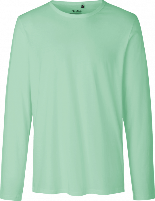 Neutral - Økologisk Langærmet Bomulds T-Shirt - Dusty Mint