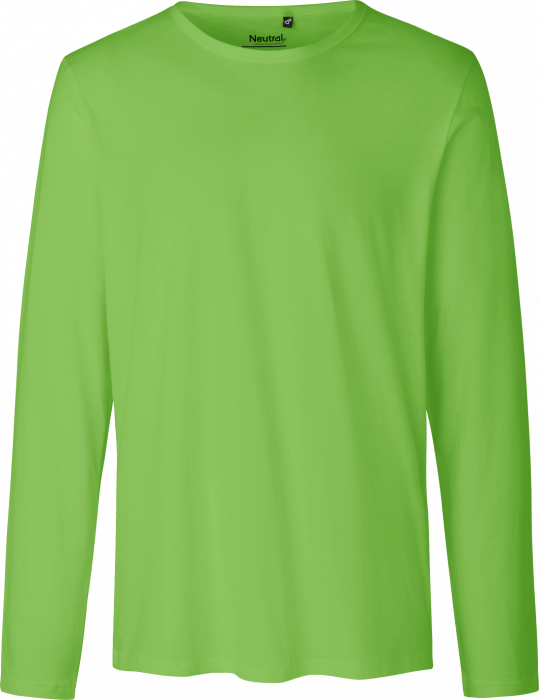 Neutral - Organic Long Sleeve Cotton T-Shirt - Lime