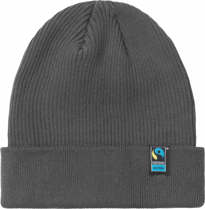 Neutral - Organic Mixed Knit Beanie - Charcoal