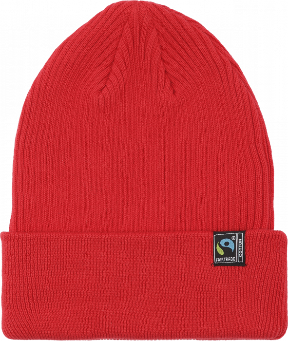 Neutral - Organic Mixed Knit Beanie - Red