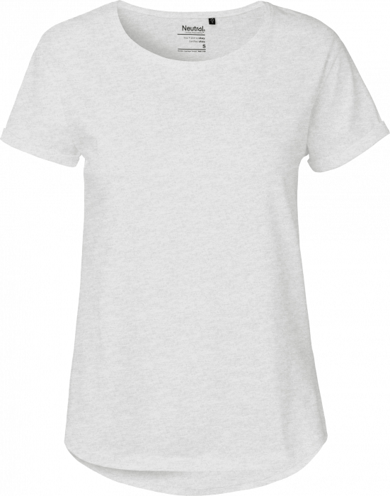 Neutral - Økologisk Roll Up Sleeve T-Shirt Dame - Ash Grey