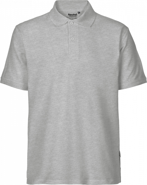 Neutral - Klassisk Bomulds Polo Herre - Sport Grey