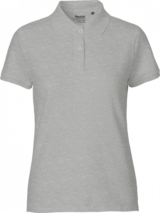 Neutral - Klassisk Bomulds Polo Dame - Sport Grey